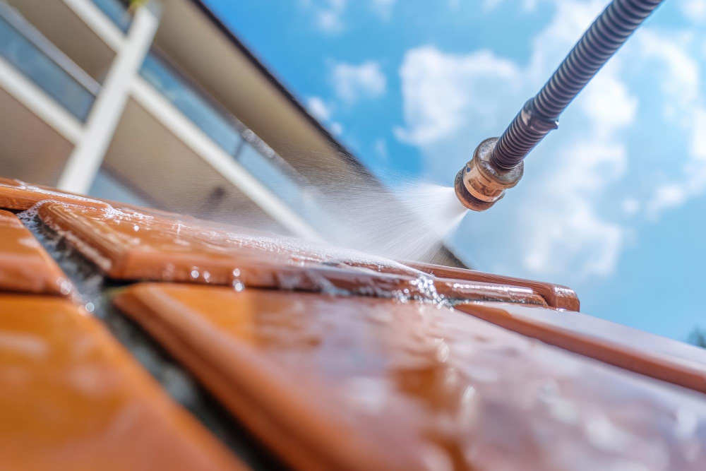 désinfection après démoussage de toiture